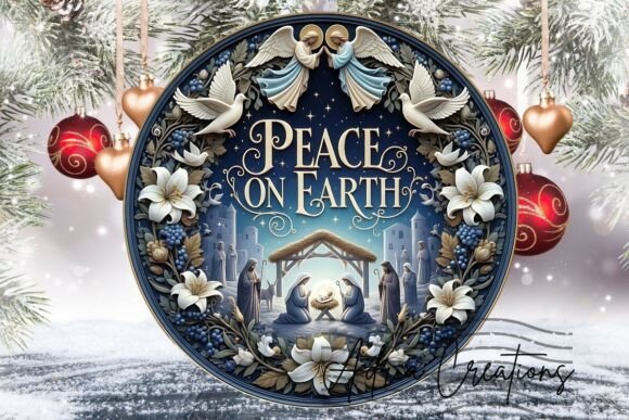 Download Peace on Earth Angel Christmas Round Png - Peace Collection