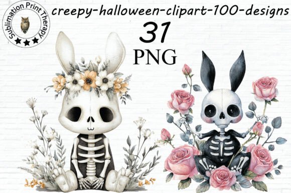 Download Creepy Halloween Bunny Clipart PNG - Premium Resources