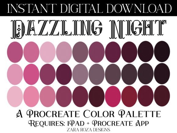 Download Dazzling Night Procreate Color Palette - Premium Bundle
