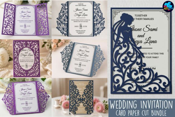 Download Wedding Invitation SVG Bundle - Invitation Collection