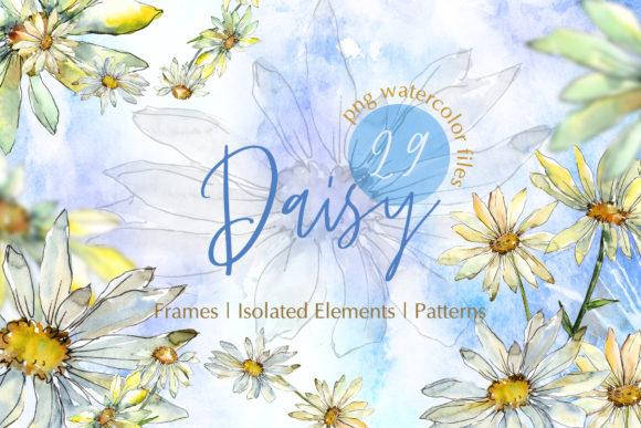 Download Watercolor Daisy PNG Set - Daisy png Collection