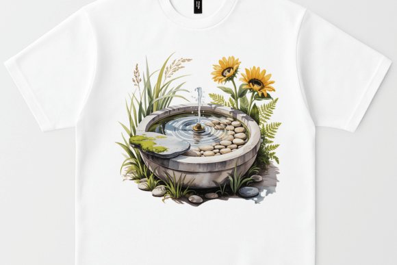 Download Garden Fountain PNG – Peaceful Backyard - Peace Collection