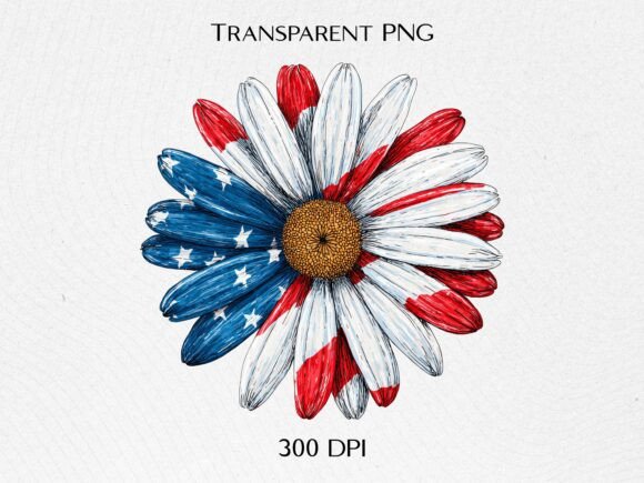 Download Patriotic Daisy PNG - Daisy png Collection