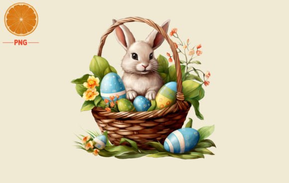 Download Easter Baskets with Egg,rabbit Clipart 3 - Rabbit clipart Collection