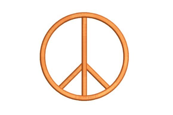 Download Classic Peace Sign Embroidery Design - Peace Collection