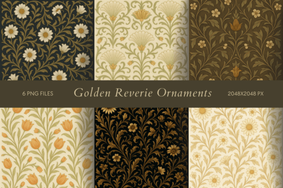Download Golden Reverie Ornaments - Premium Bundle