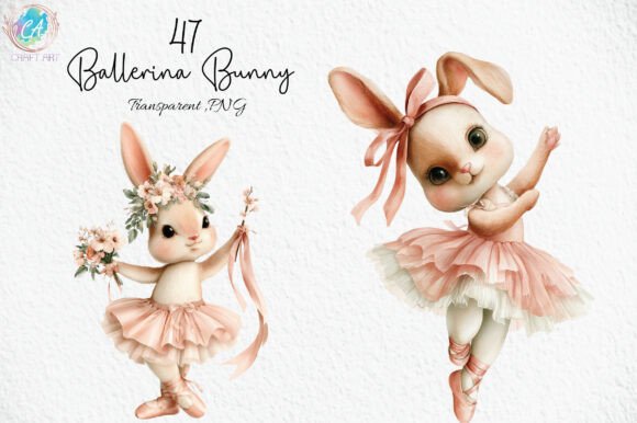 Download Watercolor Ballerina Bunny Clipart PNG - Premium Resources