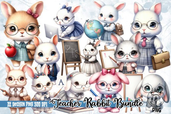 Download Adorable Teacher Rabbit Clipart PNG - Premium Resources